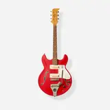 Standel, Custom Hollowbody Electric Guitar, c. 1966, Fiberglass body, f-hole stickers, vibrato tailpiece