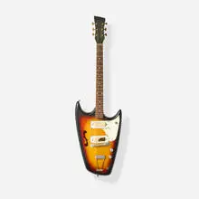 Hallmark Mfg. Co., Swept Wing Semi-hollowbody Electric Guitar, 1967, Standel pickups, trapeze tailpiece, assembled from parts