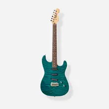 Gm Custom, Strat Solidbody Electric Guitar, 1997, Quilted maple top, flame maple neck, back of headstock inscribed 'Built For Mona: By Gene Moles'