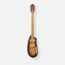 Venn Custom, Peanut Solidbody Electric Guitar, c. 1980, Bird's-eye maple top, figured walnut back, set flame maple and walnut neck