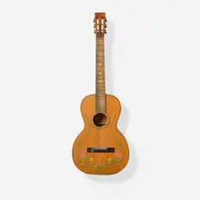 Regal, Parlor Guitar, c. 1930, Foliate decal-decorated top