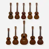 Collection of Ten Soprano, Concert, and Baritone Ukuleles, c. 1920-1960 by C.F. Martin & Co., Mahogany, various styles, some with cases, sold Jun 2026