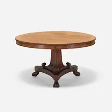 Regency, Dining table with claw feet, mahogany