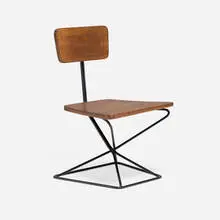 Luther Conover, Rare Pacifica Group chair, 1947-52, teak, enameled steel
