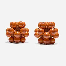 Modern, Atom models, pair, lacquered wood