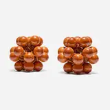 Modern, Atom models, pair, lacquered wood