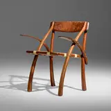 Arthur Espenet Carpenter, Wishbone chair, 1980, claro walnut, rawhide