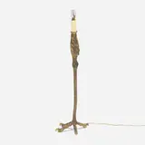 P.E. Guerin, Ostrich Leg floor lamp, brass