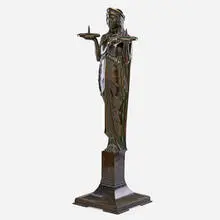 Josef Dorls, Figural Bronze Candleholder