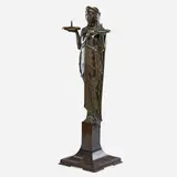 Josef Dorls, Figural Bronze Candleholder