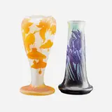 Two Cameo Glass Vases by Émile Gallé, France, sold Nov 2016