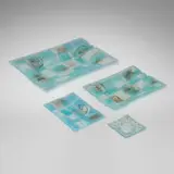 Frances and Michael Higgins, Collection of four trays, c. 1960, fused glass