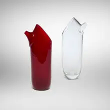Vicke Lindstrand, Cocktail pitchers, set of two, c. 1960, glass