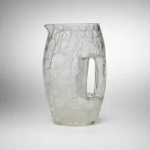 attribution Koloman Moser, Pitcher, c. 1905, textured glass