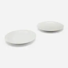 Sori Yanagi, Plates, set of two, glazed porcelain