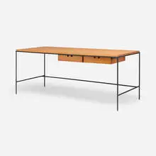 Paul McCobb, Planner Group desk, model 1595, 1952, maple, enameled iron