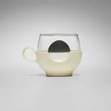 Pyrex, Roly Poly cup, c. 1965, screenprint on Pyrex, plastic