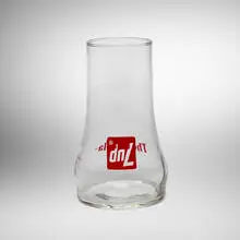 Daniel Jerome Obendorfer, 7Up promotional glass, c. 1975, screenprint in colors on glass