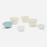 Fire-King, Collection of six bowls, molded glass