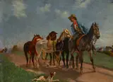 The horse trader by Italian School, oil on board, sold Nov 2018
