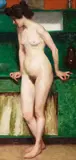 A standing female nude in an interior by Italian School 19th century, oil on canvas, offered Nov 2018