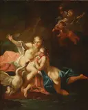 Leda and the swan by French School, oil on canvas, sold Nov 2018