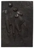 Gustav Seitz, Liebespaar (Entwurf zum Rosenthal-Relief II), 1967, Bronzerelief mit dunkelbrauner Patina