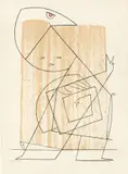 Max Ernst, L'homme à la Lisiére de la forêt, 1954, Farblithografie auf Rives-Velin