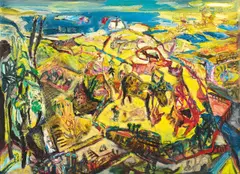 Werner Liebmann, Landbild, 1989, Öl auf Leinwand