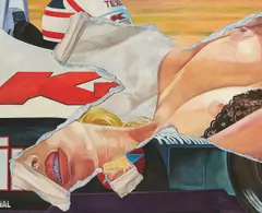 K by Fritz Köthe, 1993, Öl auf Leinwand, sold Nov 2022