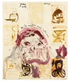 Jonathan Meese, DIE QUALLE “VOLKI””, 2004, Öl und Collage auf Leinwand