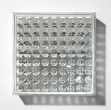 Adolf Luther, Hohlspiegelobjekt, konvex, 1972, 81 Spiegellinsen, konvex und Spiegel, konkav in Acrylglasrahmen