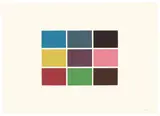 Gerhard Richter, 9 von 180 Farben, 1971, Farbserigraphie auf Papier