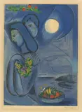 Saint-Jean-Cap-Ferrat by Marc Chagall, 1952, Farblithografie, ausgeführt von Charles Sorlier nach einer Gouache von 1949, auf Velin (Wasserzeichen: Marais), sold Jun 2017