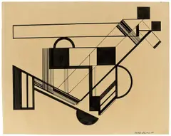 Peter Röhl, Ohne Titel, 1922, Tuschpinsel und -feder auf Papier