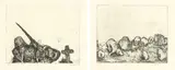 Georg Baselitz, Hund“ / „Heulende Hunde, 1964, 2 Radierungen in vernis mou und Blindätzung, jeweils auf Velin