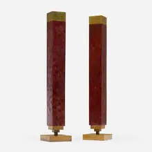 Frank Lloyd Wright, Weed vases, pair, c. 1953 / 1992, patinated bronze