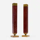 Frank Lloyd Wright, Weed vases, pair, c. 1953 / 1992, patinated bronze