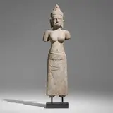 Cambodian School, Figure of Uma, carved stone