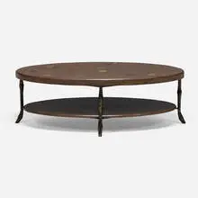 Contemporary, Decorated coffee table, painted cast stone, painted steel