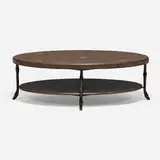 Contemporary, Decorated coffee table, painted cast stone, painted steel