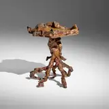 20th Century, Root wood occasional table, root wood, resin