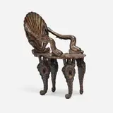 Venetian, Grotto chair, painted plaster and wood