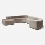 Lara modular sofa by Noti Massari and Renato Toso Roberto Pamio, velvet upholstery over foam, sold Mar 2026