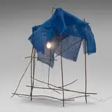 Kwangho Lee, Floor lamp (from the Knot - Beyond the Inevitable series), 2011, electric wire, bronze, handmade socket, bulb