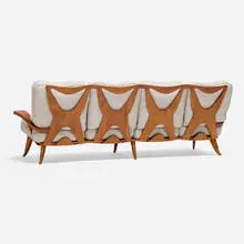 Antonio Ciulli e Figlio, Sofa, c. 1960, lacquered walnut, upholstery