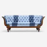 Empire Style, Sofa, upholstery, oak, brass