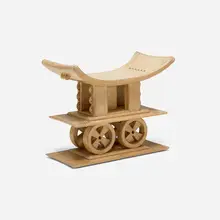 attribution André Groult, Stool, c. 1968, stained wood