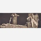 The Corpse and the Mourners by Käthe Kollwitz, Germany, sold Nov 2016