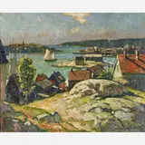 William Lester Stevens, Untitled (Harbor Scene)